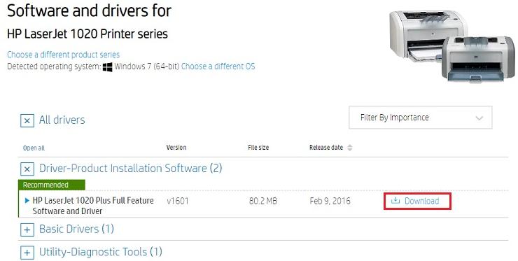 click on the Download button