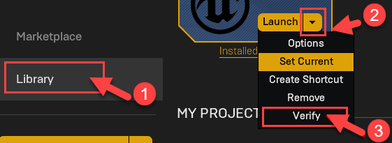 Verify Option in Small Arrow