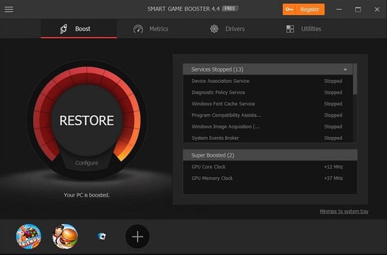 Booster de jeu intelligent
