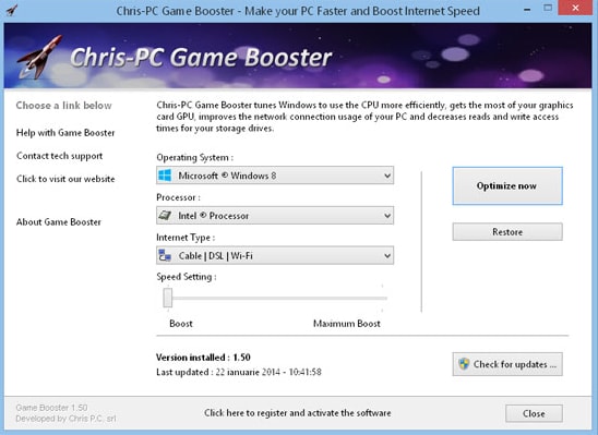 Booster de jeu Chris-PC