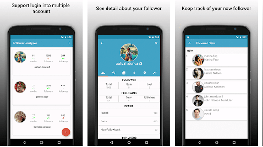 محلل التابع Instagram Followers App - Follower Analyzer