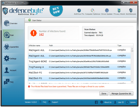 Defencebyte Antivirus - أفضل برامج مكافحة الفيروسات المجانية