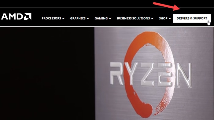 Drivers & Support Option on AMD Site