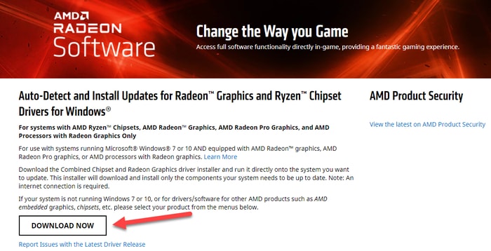 Download AMD Driver Auto-Detect Tool