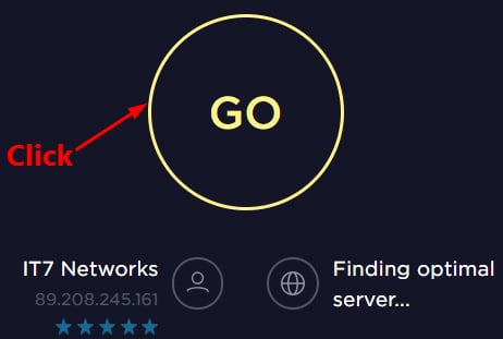 Click on GO for SpeedTest