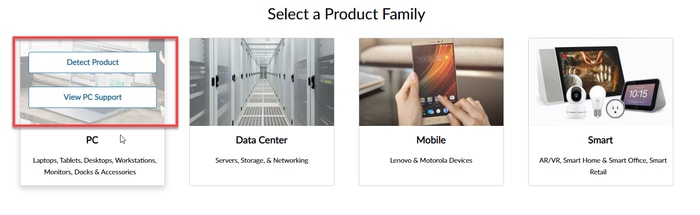 Select the View PC Support