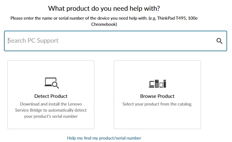 browse lenovo product