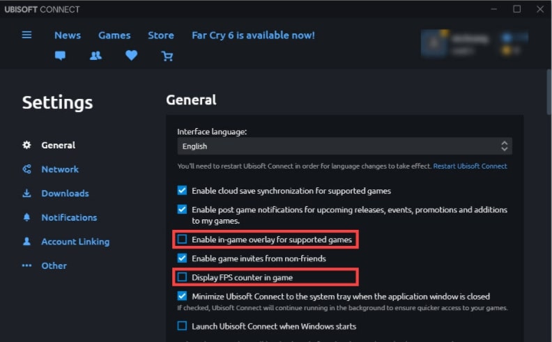 Enable in-Game Overlay for Supported Games