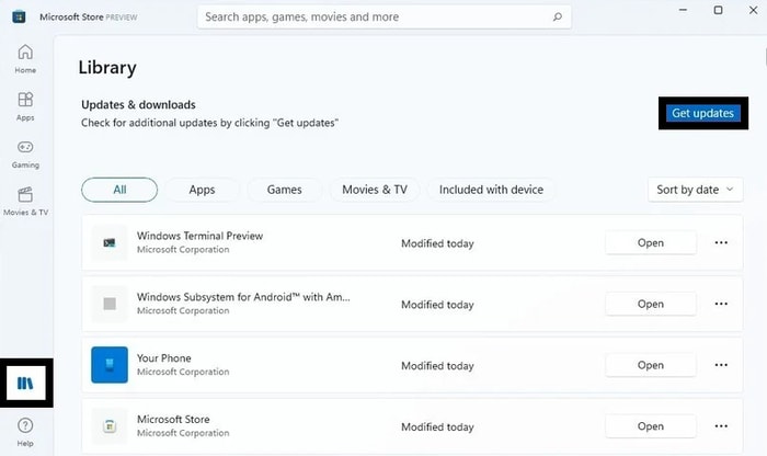 Select Get Updates