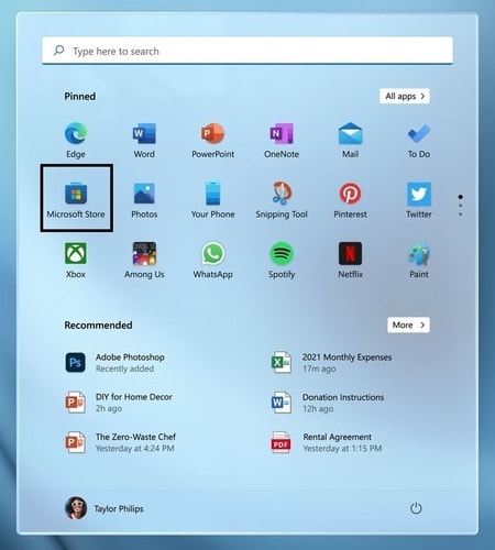 Launch the Microsoft Store