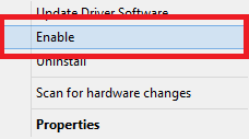 Enable the device