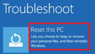Reset this PC