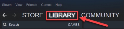 Click on Library in Steam