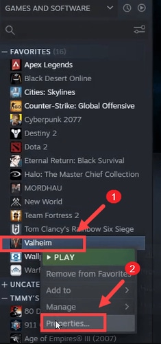 Select Valheim Properties
