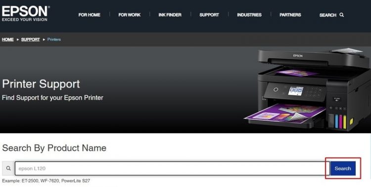 Search your Epson Product Name