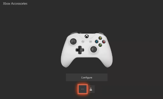 Xbox accessories option