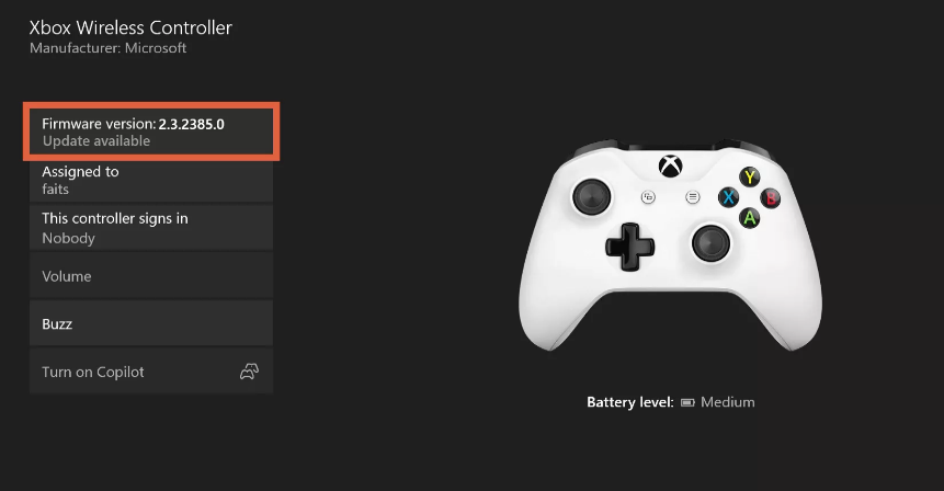 check Xbox firmware version