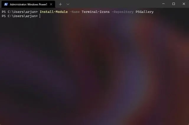 Import module Repository PSGallery