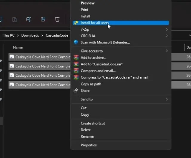 Install for all users