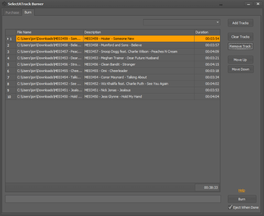 Selectatrack Burner — oprogramowanie do karaoke w systemie Windows