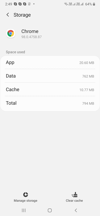 Pamięć Chrome