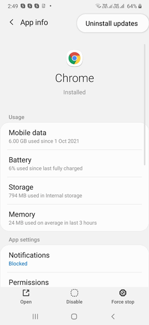 Aplikacja Chrome