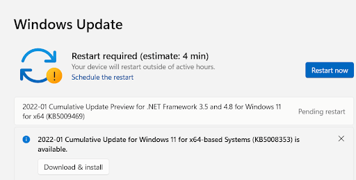 Aktualizacja systemu Windows