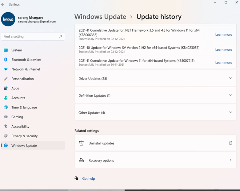 محفوظات Windows Update