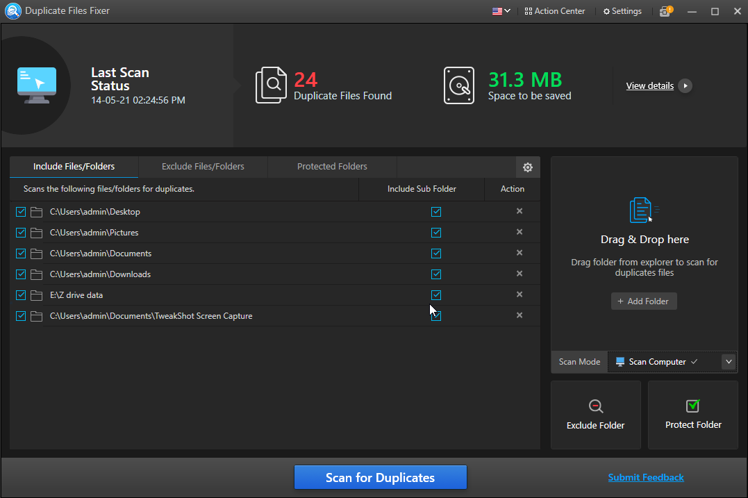 Duplicate Files Fixer_Home