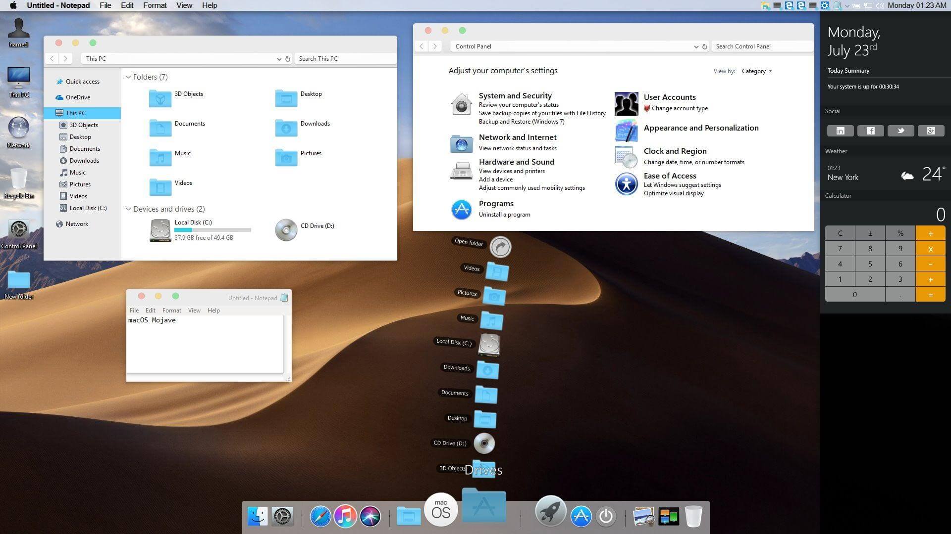 macOS Mojave SkinPack per Windows