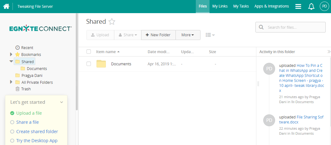egnyte - alat transfer file