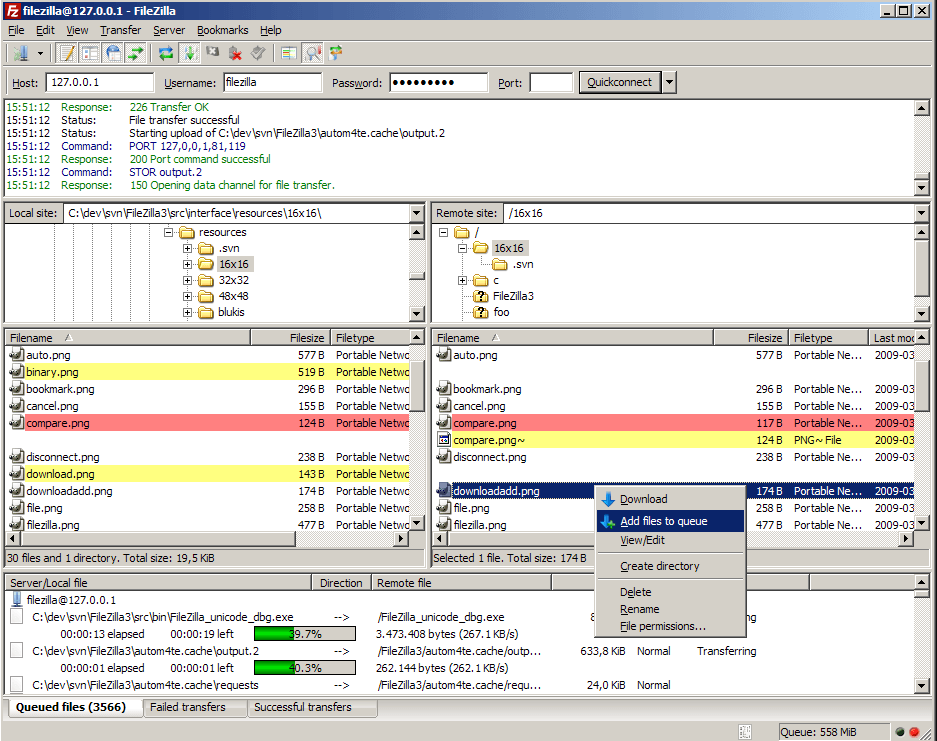 FileZilla - perangkat lunak berbagi file