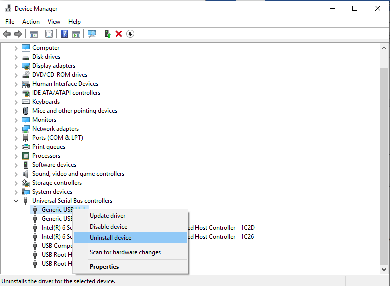 Windows 10에서 드라이버 제거