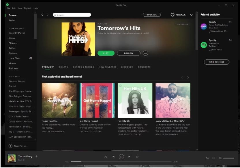 Spotify - Windows용 음악 플레이어