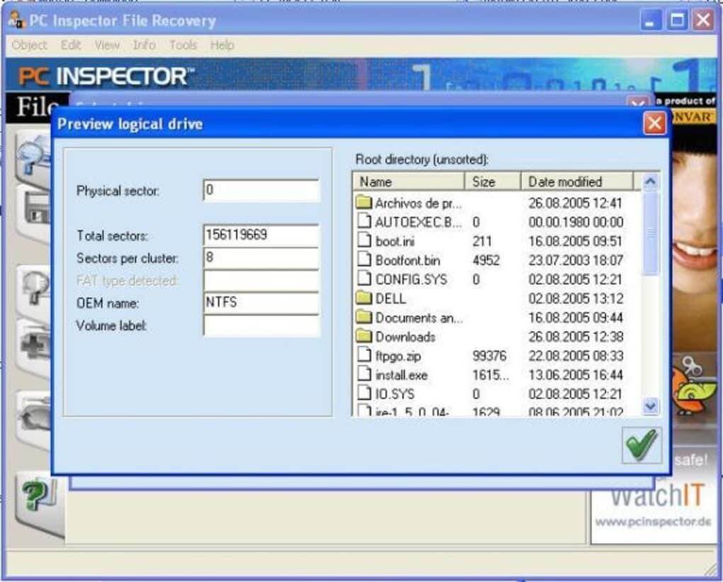 PC Inspector - 무료 데이터 복구