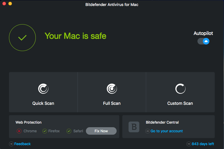 Mac 版 Bitdefender 防病毒軟件
