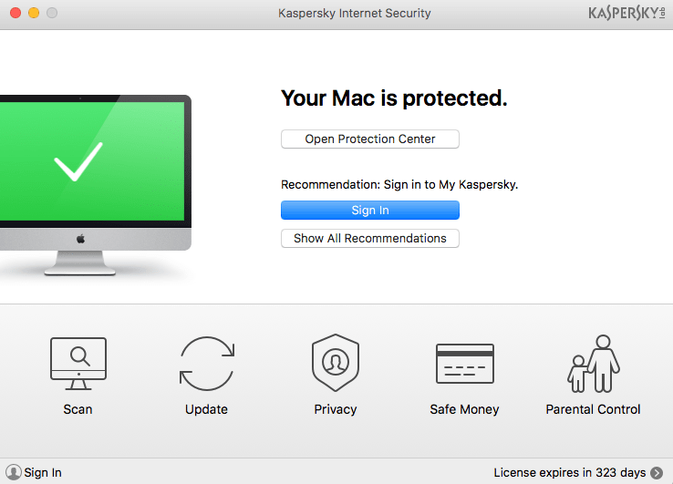 適用於 Mac 的卡巴斯基互聯網安全