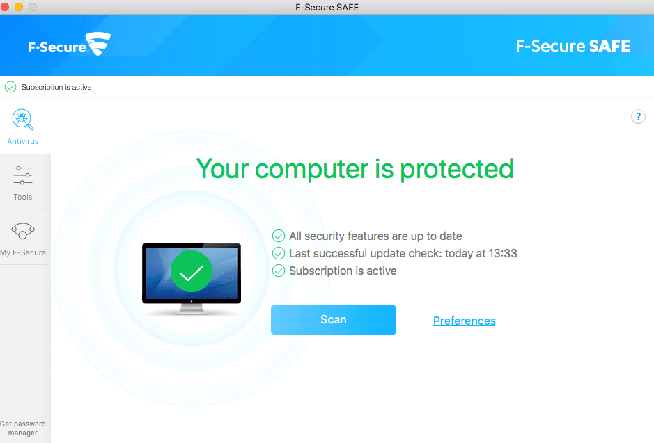 適用於 Mac 的 F-Secure SAFE 防病毒軟件