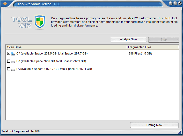 Toolwiz Smart Defrag