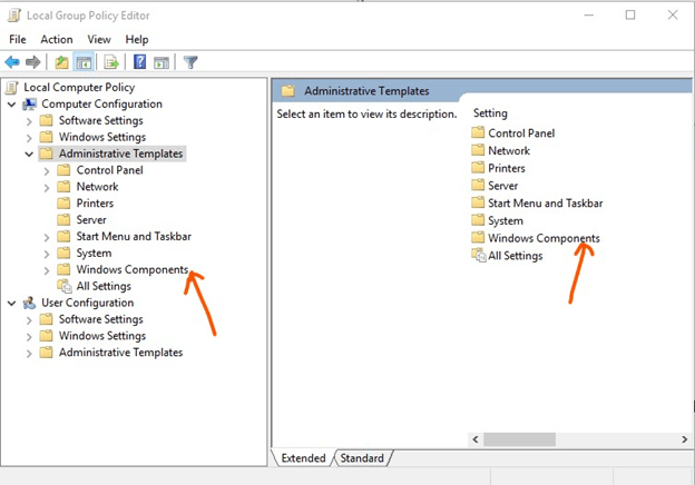 Scegli i componenti di Windows
