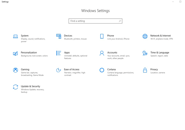 Premi Windows + I