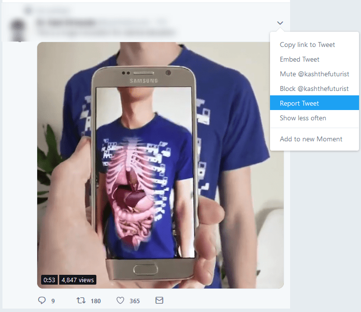 ツイートを報告する-不正行為を匿名で報告する