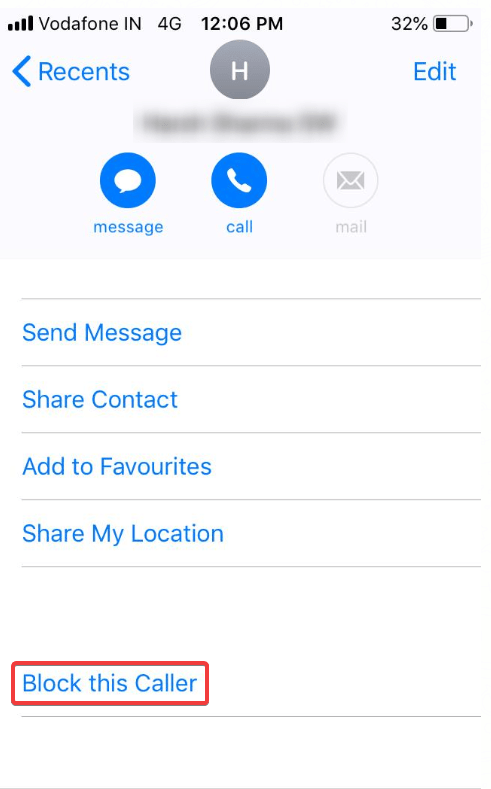 blokir nomor itu di iPhone Anda