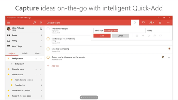 Todoist - Windows 10용 할 일 앱