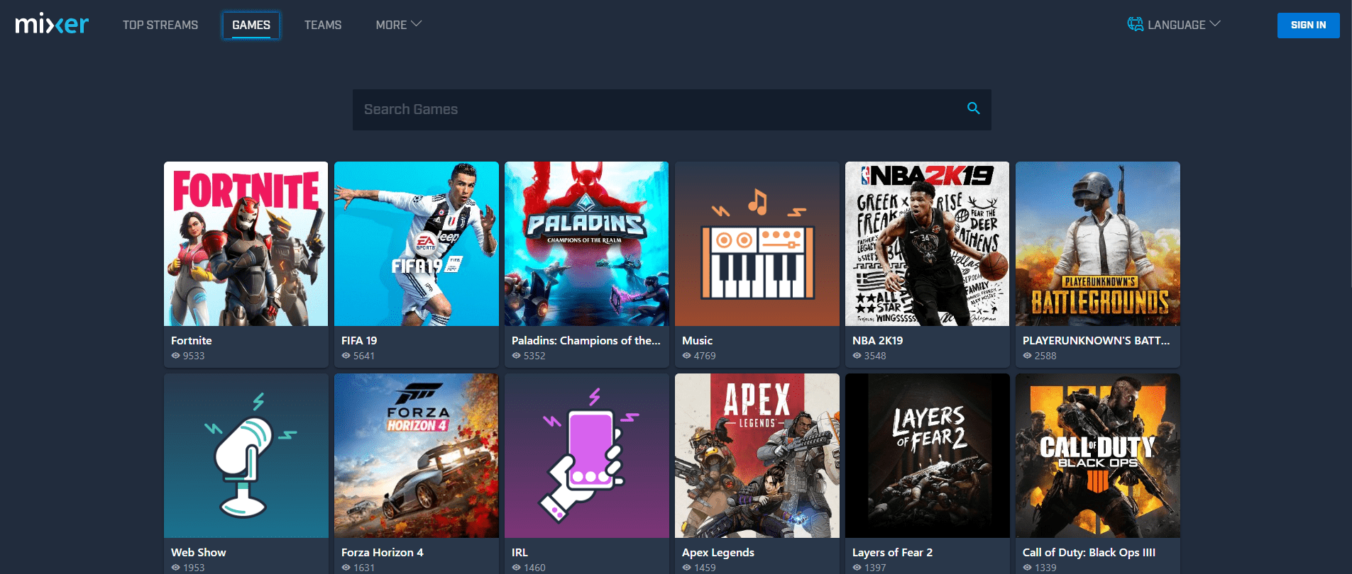 Mixer - Platformă de streaming video în direct
