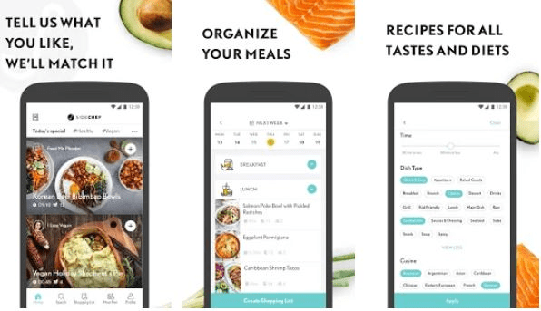 SideChef - приложение с рецептами еды