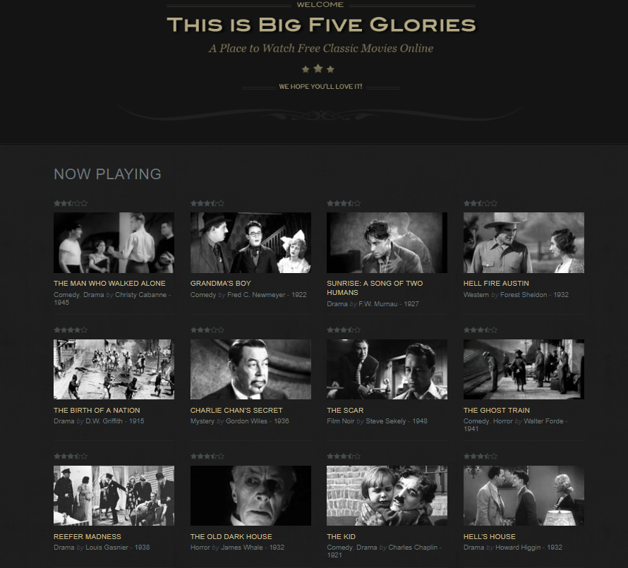 Big Five Glories - Filmes online grátis