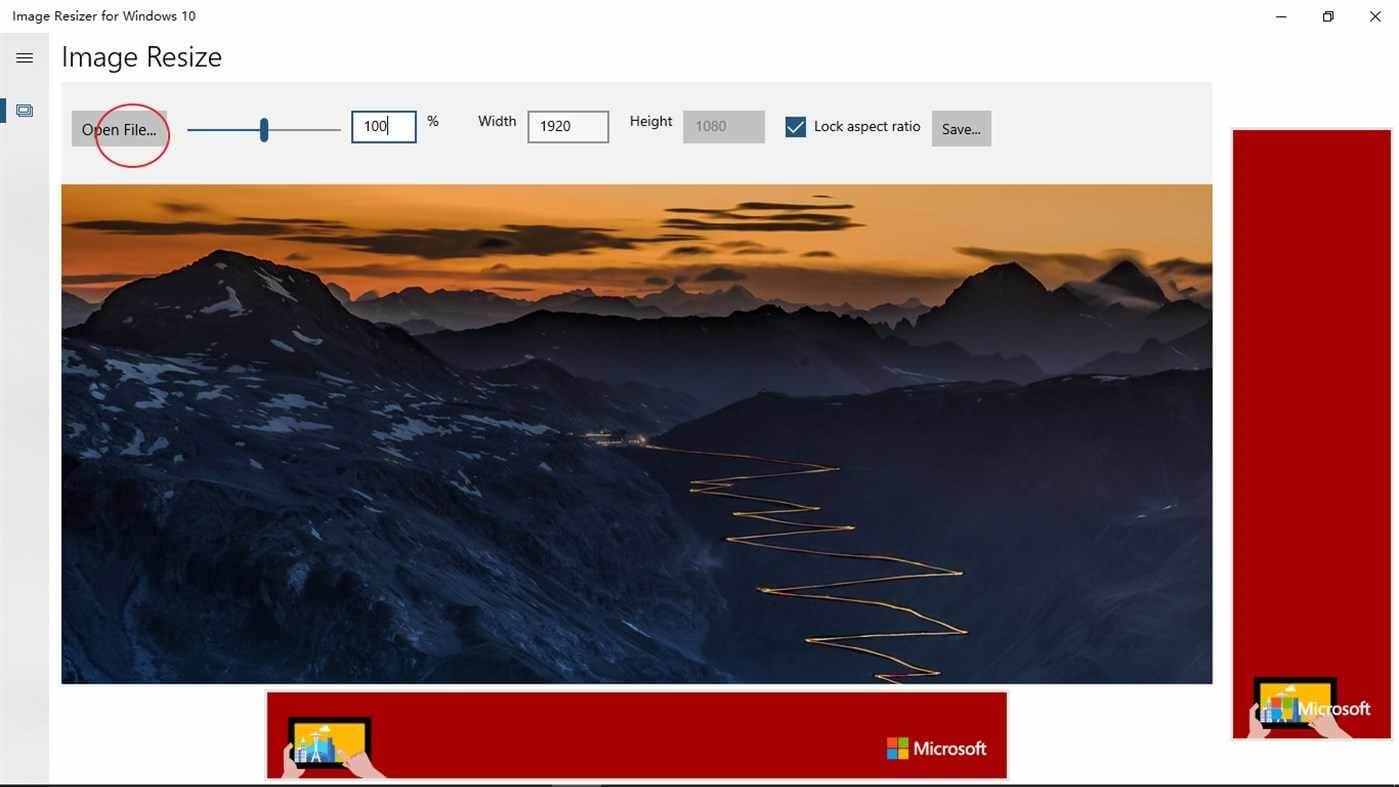 Windows 10용 이미지 리사이저