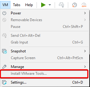 VMware 도구 설치