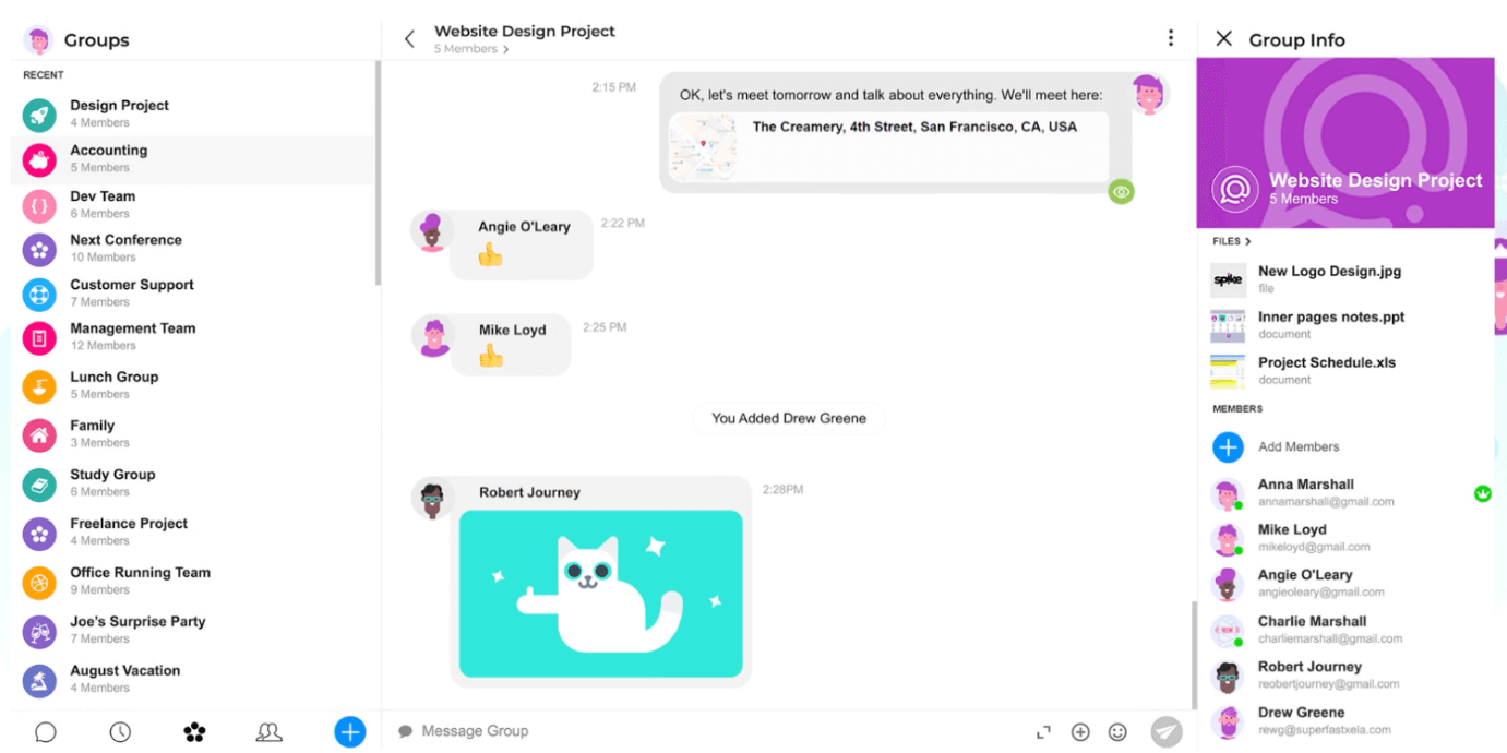 Windows10用のスパイクメッセージングアプリ